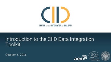 Introduction to the CIID Data Integration Toolkit