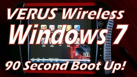 Snap On VERUS Wireless - 90 Second Boot Up into Diagnostic Suite - Windows 7 Ultimate