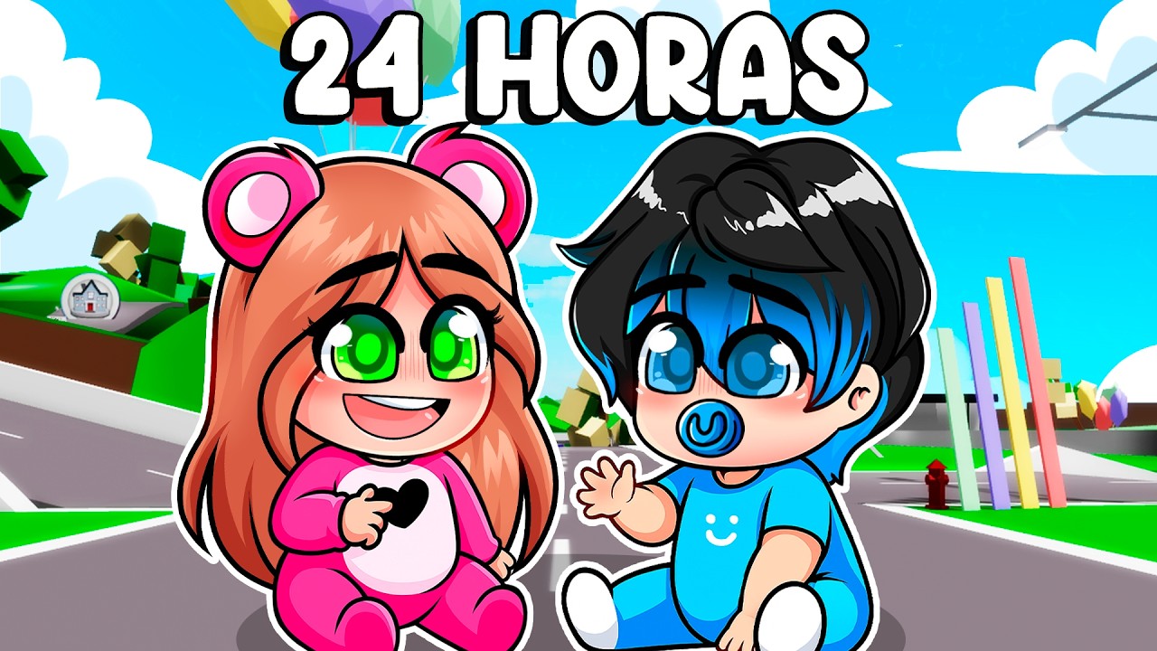 24 HORAS siendo BEBÉS en BROOKHAVEN 👶🍼 Roblox