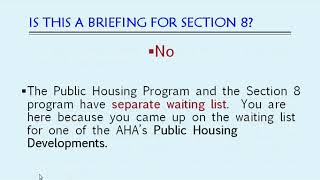 AHACV Public Housing Briefing