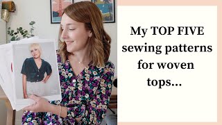 My Top Five Sewing Patterns for Woven Tops