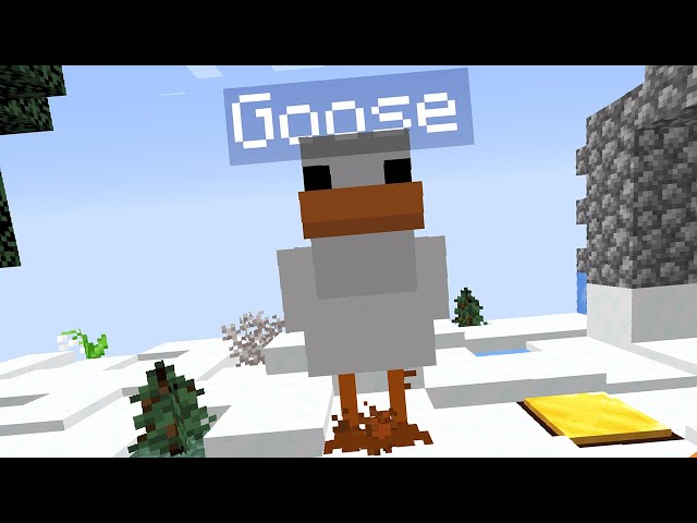 The LizardRock - Untitled Chicken Mod recreates Goose Game in Minecraft