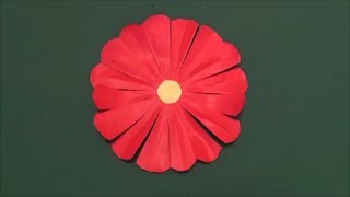 簡単 ガーベラ 花の折り紙1 Flower Gerbera Origami１ Youtube