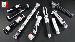 Awesome LEGO Darth Maul, Yoda, Obi-Wan, and Qui-Gon Jinn Custom Lightsabers!