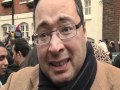 Waseem Wagdi, Egyptian protester. Egyptian Embassy, London. 29.1.11