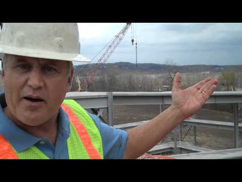 Crews continue building the pedestrian/bicycle attachment to the Missouri River Bridge in Jefferson City, Mo. Watch this project update as of late November 2010 by Missouri Department of Transportation Resident Engineer Charles Sullivan.