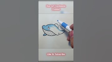 Hướng dẫn vẽ con cá voi đơn giản