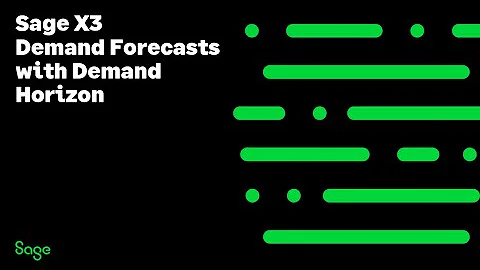 Sage X3  Support North America - Demand forecasts with demand horizon
