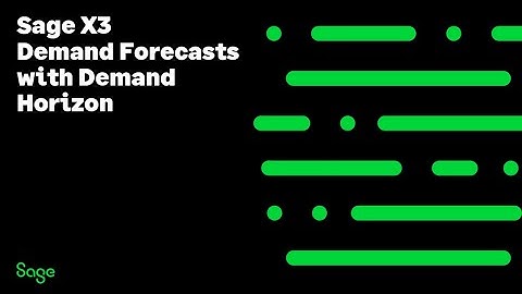 Sage X3  Support North America - Demand forecasts with demand horizon
