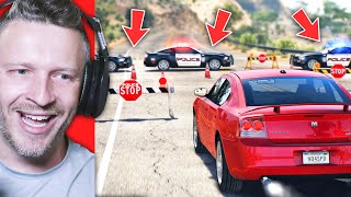 Using Police Roadblocks to Stop Street Racers (NFS Hot Pursuit Remastered)