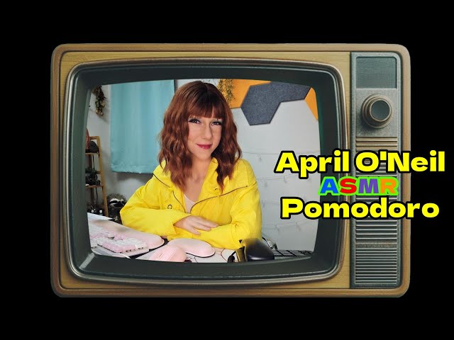 April O’Neil ASMR Pomodoro 📝💛 Typing, Phone Calls, Writing Sounds | TMNT Roleplay for Focus & Study