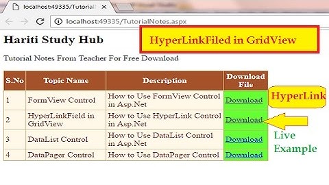How to Use HyperLinkField in GridView Using Asp.Net C# | Hindi