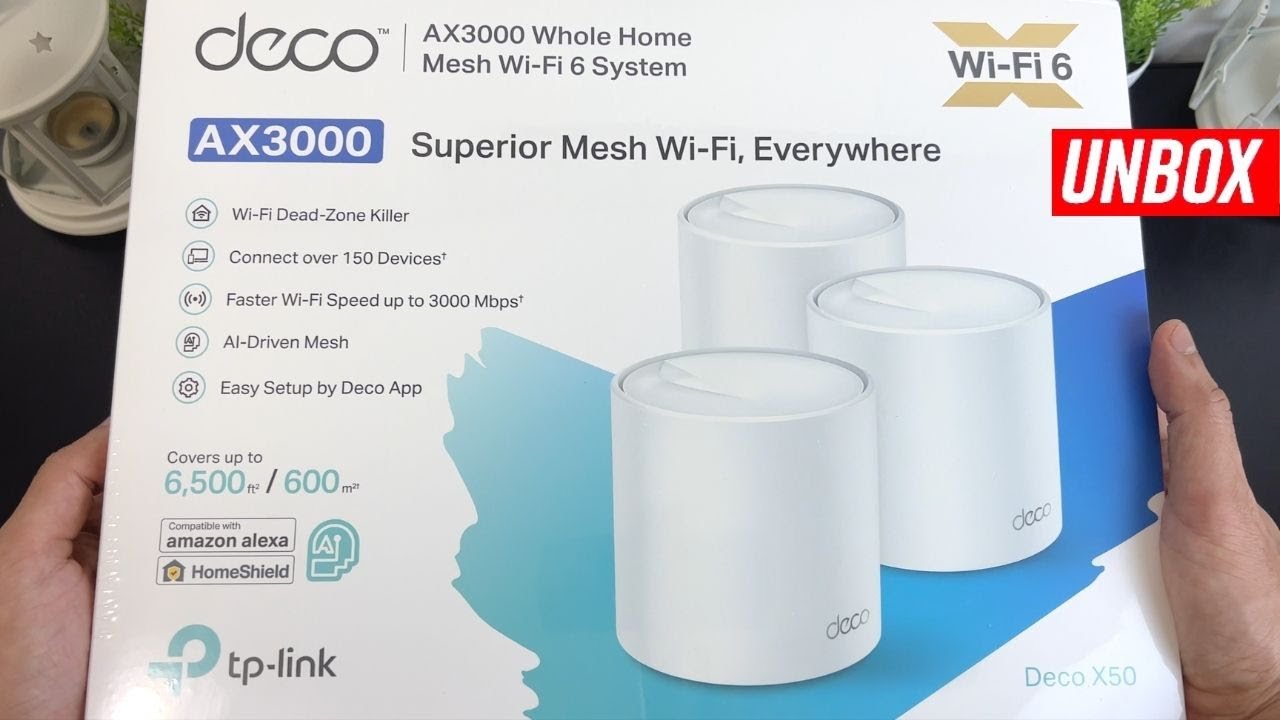 TP Link DECO -X50 AX3000 Mesh WiFi 6 Router Unboxing