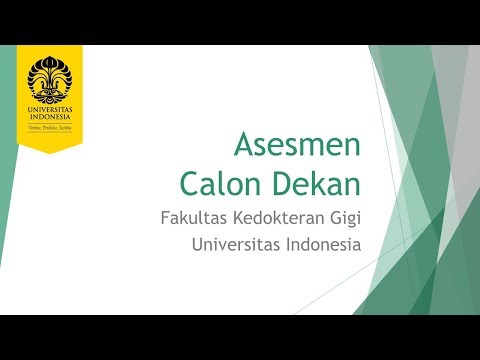 Asesmen Calon Dekan Fakultas Kedokteran Gigi UI  YouTube