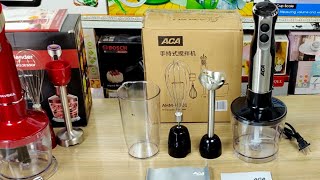 ACA Lot Imported 4 in 1 hand blender set, Premium quality chopper, blender,  mixer glass, all in one - YouTube