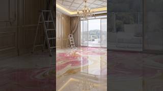 Luxury Pink Marble Epoxy Bathroom Transformation | Rose Quartz Metallic Floor Design USA #viral