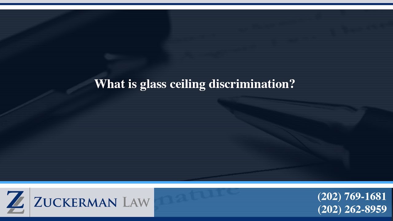 Glass Ceiling Discrimination Lawyer Zuckerman Law