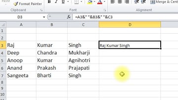 How to combine text from two or more cells into one cell MS Excel
