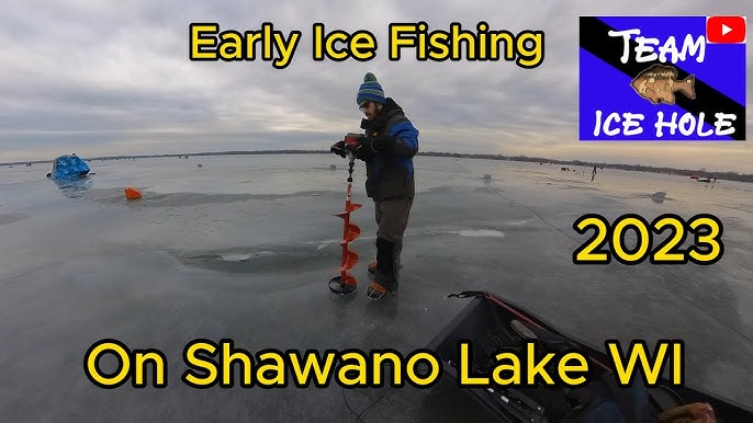 Ice Fishing INSANE School of Walleyes on Early Ice! 