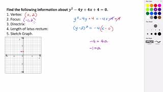 Analyzing the Equation of a Parabola (Example 2)