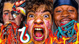 EXTREME Spicy Food TikTok Compilation #4 🥵🌶