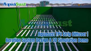 Aquasust TPU Strip Diffuser | Aeration System Design & 3D Simulation Demo