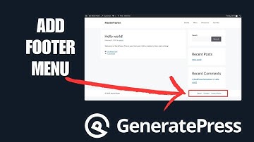 GeneratePress: Add a Footer Menu in 1 Minute!