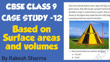 case study questions and answers class 9 maths | case study based on Surface areas and volumes