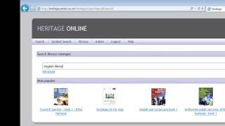 How to search for a book using the online catalogue