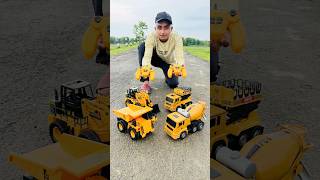 Rc Jcb Excavator Mixer Truck &amp; Dumper Truck Unboxing Tasting 😝