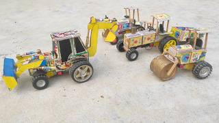 How to make JCB at Home from Matchbox | DIY JCB Backhoe Loader | Mini JCB Science Project