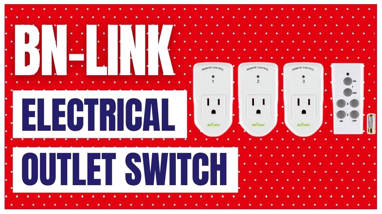 BN LINK Wireless Remote Control Electrical Outlet Switch for Lights
