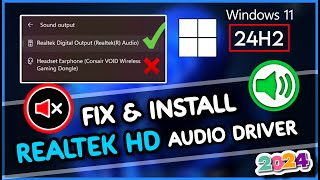 install realtek hd audio driver on windows 11 in 2024 -reinstall missing audio & fix no sound output