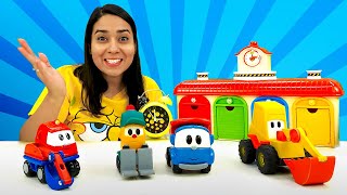 Leo der Lastwagen im Spielzeug Kindergarten. Video mit Spielzeugautos und Valeria screenshot 1