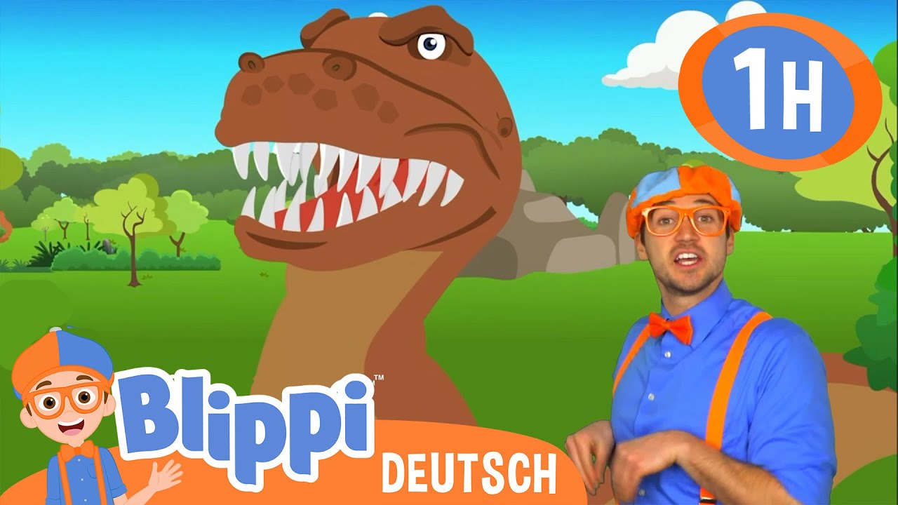 Deutsch Blippi lernt über Dinosaurier - Auf der Suche nach Fossilien | Videos für Kinder