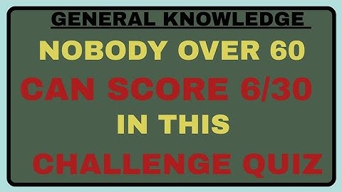 🧠💥 GENERAL KNOWLEDGE 🤓 NOBODY OVER 60 CAN SCORE 6/30 IN THIS CHALLENGE QUIZ 🏆❓🔥