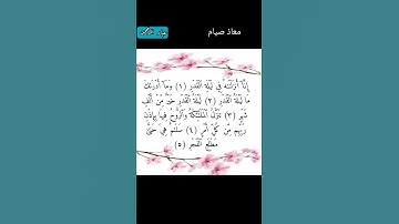 معاذ ايمن سورة القدر