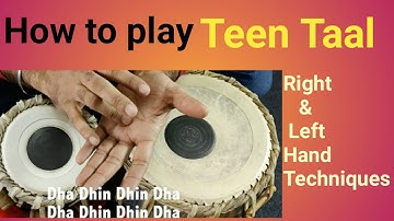 How to play teen taal | Basic Theka | Dha Dhin Dhin Dha | #Teentaal