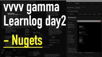 vvvv gamma Learn log | day 2 - Installing Nugets