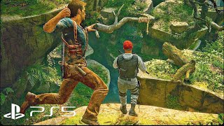 Uncharted 4  _  Aggressive Stealth Kills _ island Jungle gameplay Remastered PS5