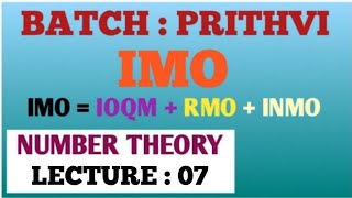 🎯NUMBER THEORY : 07 ( DIOPHANTINE EQUATION)( IMO = IOQM + RMO + INMO ) #RIMJEE #IITJEE #JEEMAINS