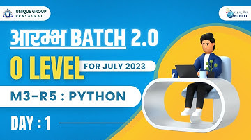 #o level python (M3:R5) आरम्भ बैच 2.0 for july exam 2023 || DAY -01 || by - nitin sir