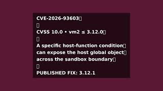 CVSS 10 vm2 Sandbox Flaws: Update to 3.12.1