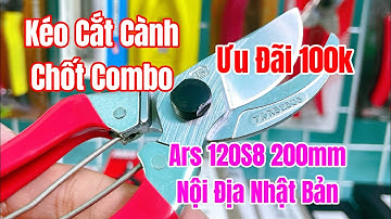 [ Tập 1222 ] Kéo cắt cành cao cấp Ars 120S8 200mm nội địa Nhật Bản
