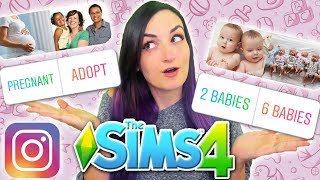 My Instagram Followers Control My Sim's BABIES | Sims 4 Challenge