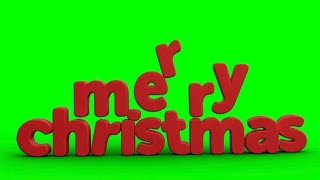 Animated Santa and merry Christmas text free screen footage( free for subscriber)
