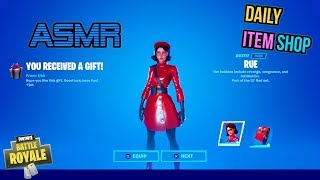 ASMR | Fortnite NEW Rue Skin Gift! Daily Item Shop Update 🎮🎧 Relaxing Whispering 😴💤 screenshot 3