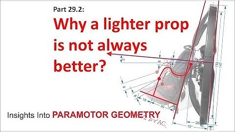Why a lighter propeller is not always better? Paramotor geometry part 29.2