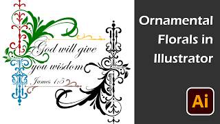 How I design Decorative, Ornamental Flourish Initials in Adobe Illustrator