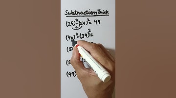 Subtraction of two square numbers Short cut Trick